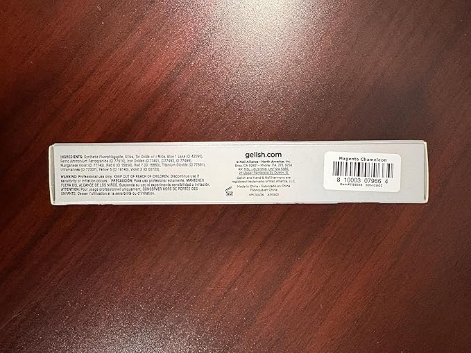 Gelish Chrome Stix, Chrome Nail Powder, Nail Art for Stunning Metallic Finish, Long-Lasting, Easy Application, Perfect for Professional and At-Home Use (Magenta Chameleon, 0.5g)