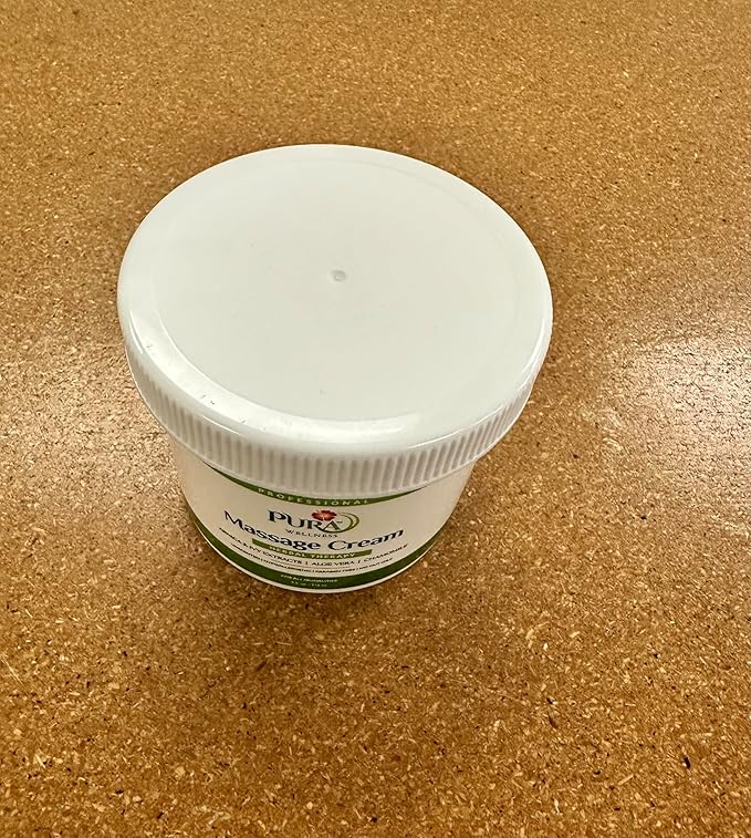 Wellness Professional Herbal Massage Cream, 4oz, Pura Massage Cream for Muscle Relief, Professional Deep Tissue Therapy, Wellness Herbal Massage