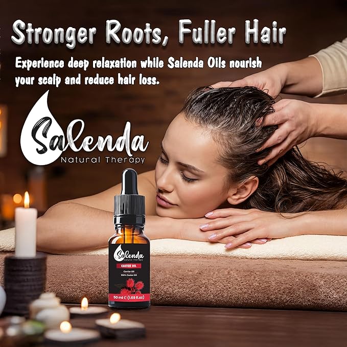 Castor Oil for Hair Growth, Natural 100% Pure, Eyelashes Serum, Eyebrows, Skin Moisturizer with Starter Kit-1.69 Fl Oz (50 ml)