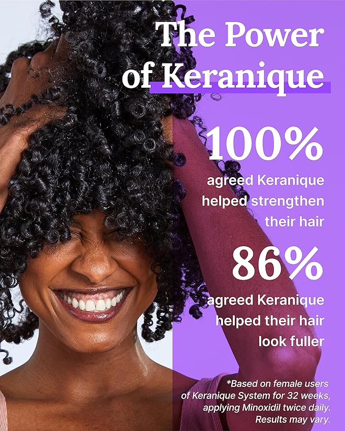Keranique Hair Thickening Serum - Advanced Keratin-Enriched Follicle Booster Spray for Density Restoration and Fuller Growth