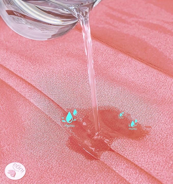 IUGA Yoga Towel for Hot Yoga Non Slip Extra Thick Yoga Mat Towel + Hand Towel 2in1 Set with Corner Pockets Super Absorbent and Quick Dry Hot Yoga Towel