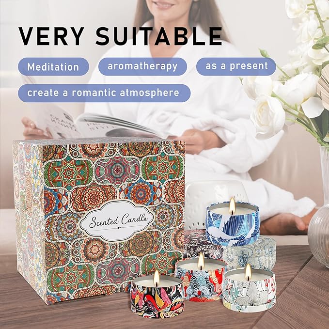 36 Pack Christmas Scented Candles Set for Home, Relaxing Stress Relief, Aromatherapy - Natural Soy Wax and Fragrance - Gifts for Women, Mom, Best Friend, Wife, Birthday