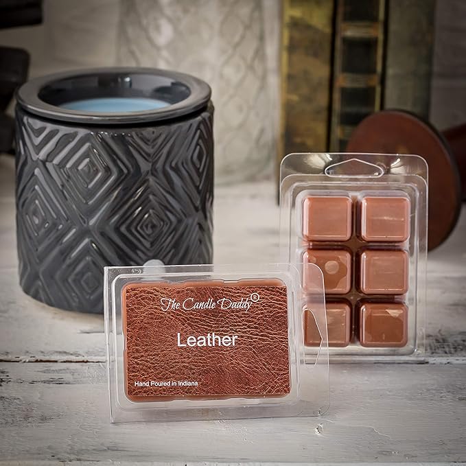 Leather - Maximum Scented Wax Cubes/Melts- 5 Packs -10 Ounces Total- 30 Cubes