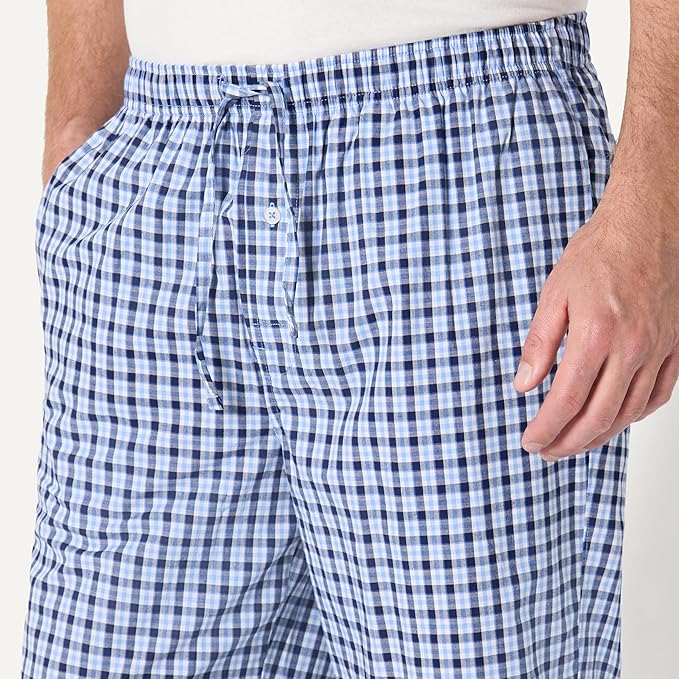 Amazon Essentials Mens Straight-Fit Woven Pajama Pant with Pockets