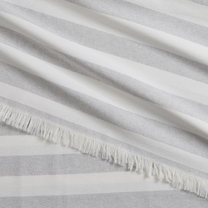 The Good Earth | 4 Pack Oversized Turkish Beach Towel Set Made of 100% Cotton | Luxury Turkish Beach Towels 35" x 78" | Turkish Beach Towels Oversized | Designed in USA | Ancara - Grey