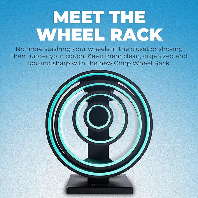 Chirp Wheel Rack - Storage for Muscle Massage Rollers, Secure & Easy Storage for All 4 Roller Sizes (Wheels Not Included)