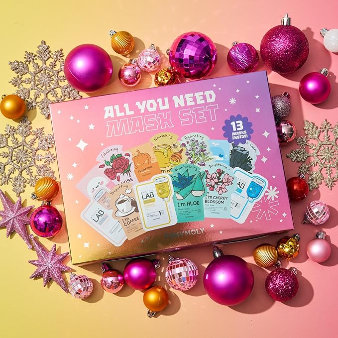 TONYMOLY All You Need Mask Set – Hydrating & Refreshing Korean Sheet Mask Variety Pack, 13 Masks for All Skin Types & Concerns, Moisturizing Facial Skincare
