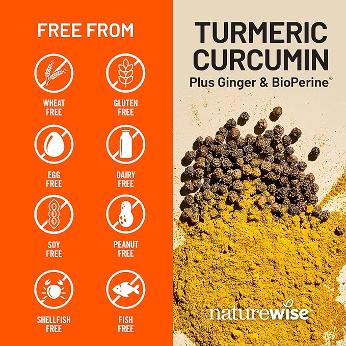 NatureWise Curcumin Turmeric 2250mg - 95% Curcuminoids & BioPerine Black Pepper Extract for Advanced Absorption - Daily Joint and Immune Health Support - Vegan, Non-GMO, 360 Count[120-Day Supply]