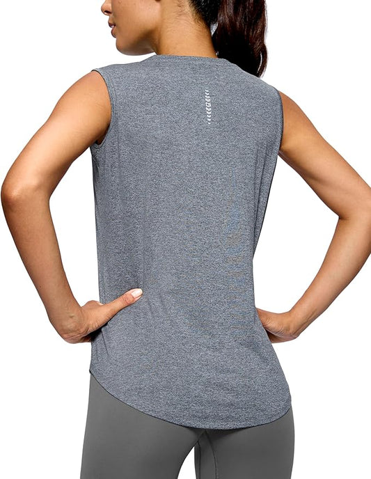 G Gradual Women's Workout Tank Tops Lightweight Sleeveless High Neck Athletic Shirts for Running Gym Tennis Pickleball