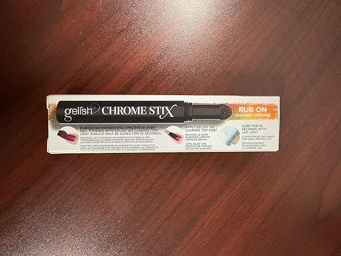 Gelish Chrome Stix, Chrome Nail Powder, Nail Art for Stunning Metallic Finish, Long-Lasting, Easy Application, Perfect for Professional and At-Home Use (Fuchsia Mirror, 0.5g)