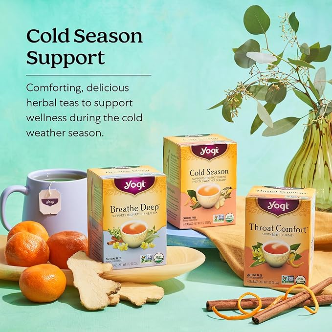 Yogi Tea Immune Support Tea Variety Pack - 16 Bags per Pack (3 Packs) - Immunity Support Sampler Set - Sweet Lemon Everyday Immune, Honey Chai Turmeric Vitality & More
