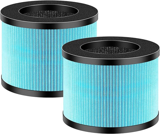 ROMON MK01 & MK06 Filter Replacement for MK01, MK06, ToLife TZ-K1, Kloudi DH-JH01 Air Purifier, Standard Version, 2 Pack, Blue