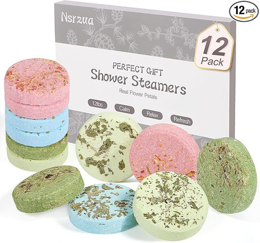 Shower Steamers Aromatherapy Birthday Gifts for Women-12 Pack Mothers Day Gifts,Gifts for Grandma,Wife,Mothers,Stress Relief and Relaxation Gifts for Women and Men,Created Your Own Home SPA