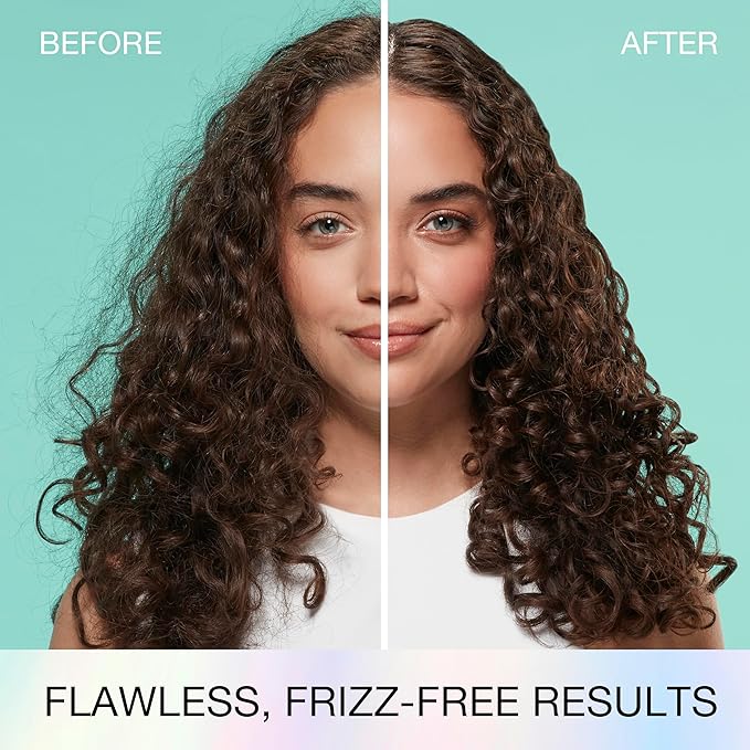 CONAIR Curl Define Pro Hairbrush - curly hair brush products - dual-vented designed to smooth, separate, and define curls - unique tapered handle for sectioning - Ivory