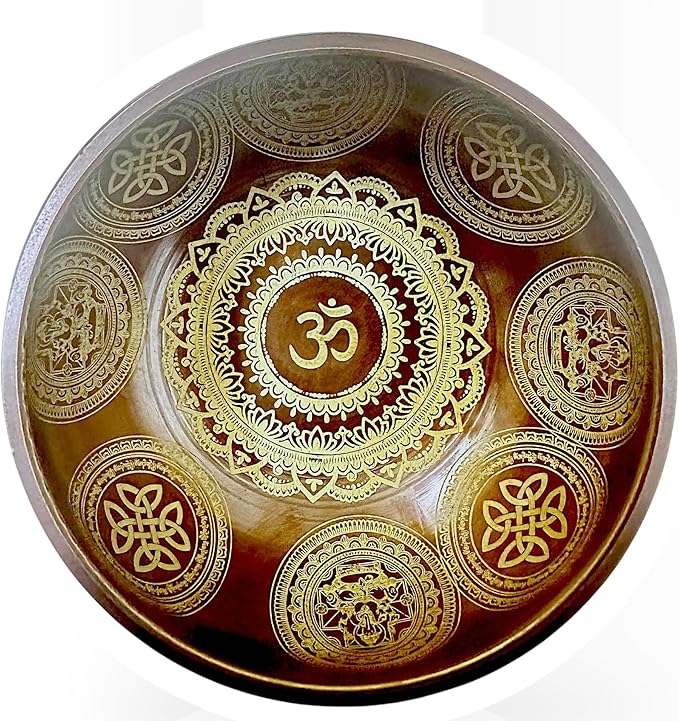 Wonders Ladies Tibetan Singing Bowl Set – Handcrafted in Nepal – Meditation Sound Bowl for Healing, Stress Relief, Chakra Balancing – Ideal Gift for Yoga Lovers, Women & Men (Buddha (OM))