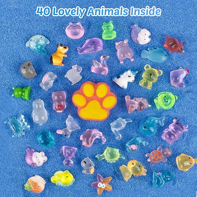 Bath Bombs for Kids With Surprise Inside, 40 Large Number Pack Paw Shape Gift Set, Natural Organic Bubble Bath Fizzy for Girls Boys With Bath Toys Inside