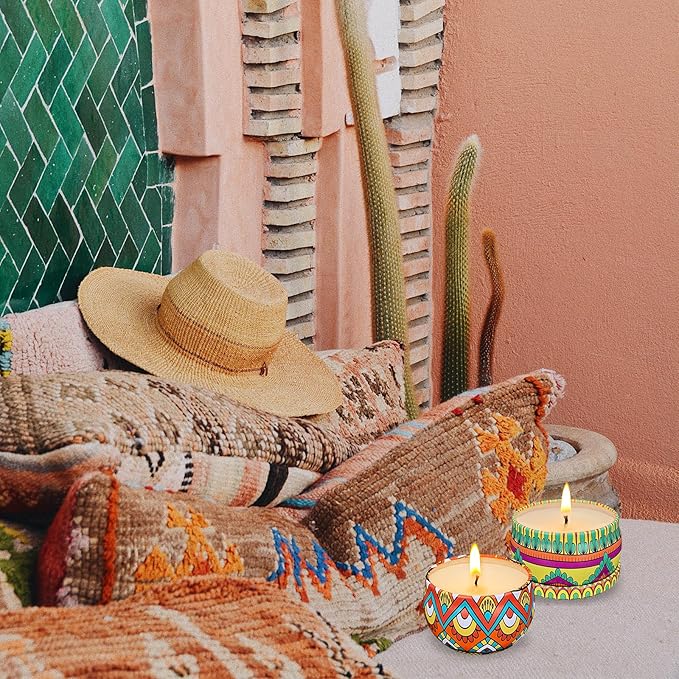 Scented Candle Set, 48 Pack Home Candles, 1200 Hour Long Lasting Soy Wax Candle Set, Birthday Gift for Women with Gift Box.