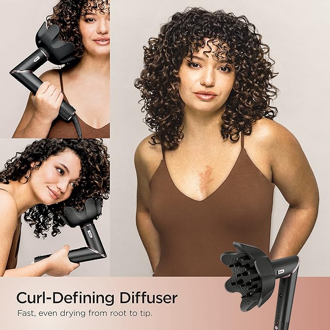 Shark Hair Dryer | FlexStyle Hair Styling System | Portable & Powerful Blow Dryer Brush | Hair Curler & Volumizer | 6 Styling Tools Included | Best for All Hair Types | Black | HD440BK