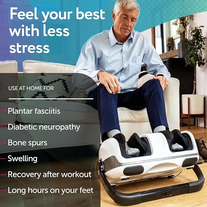 Cloud Massage Shiatsu Foot Massager with Heat - Feet Massager for Relaxation, Plantar Fasciitis Relief, Neuropathy, Circulation, and Heat Therapy - (White - No Remote)
