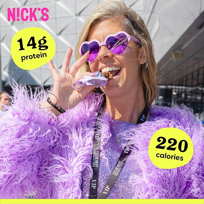 Nick's Protein Bars Chocolate | High Protein | Lowcalories | Low Carb Keto Friendly Snacks No Added Sugar (Multipack 12 bars x 50g) (12 Count (Pack of 1), Almond Chocolate)