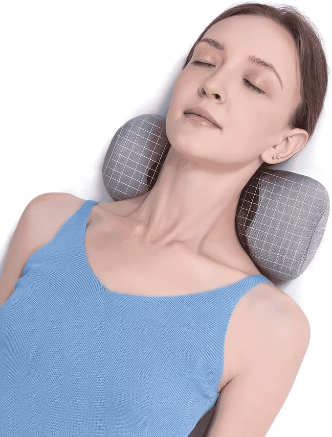 Bespilow Small Neck Roll Pillow,Say Goodbye to Neck Pain, Cervical Memory Foam Pillow for Tension Muscle Relief, Contour Support, Shoulder Pain Relaxer with Breathable Pillowcase, Odorless