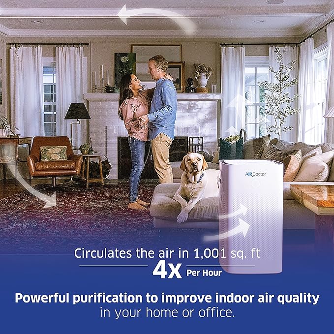 AIRDOCTOR AD5500 HEPA and VOC Air Purifier for Extra Large Spaces & Open Concepts with UltraHEPA, Carbon & VOC Filters - Captures particles 100x Smaller than HEPA Standard (AirDoctor 5500)