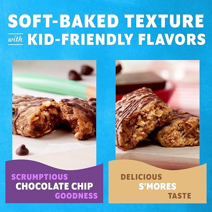Zbar - Chocolate Chip and S'mores - Variety Pack - Soft Baked Snack Bars - Non-GMO - 11-12g Whole Grains - USDA Organic Granola Bars (18 Pack)
