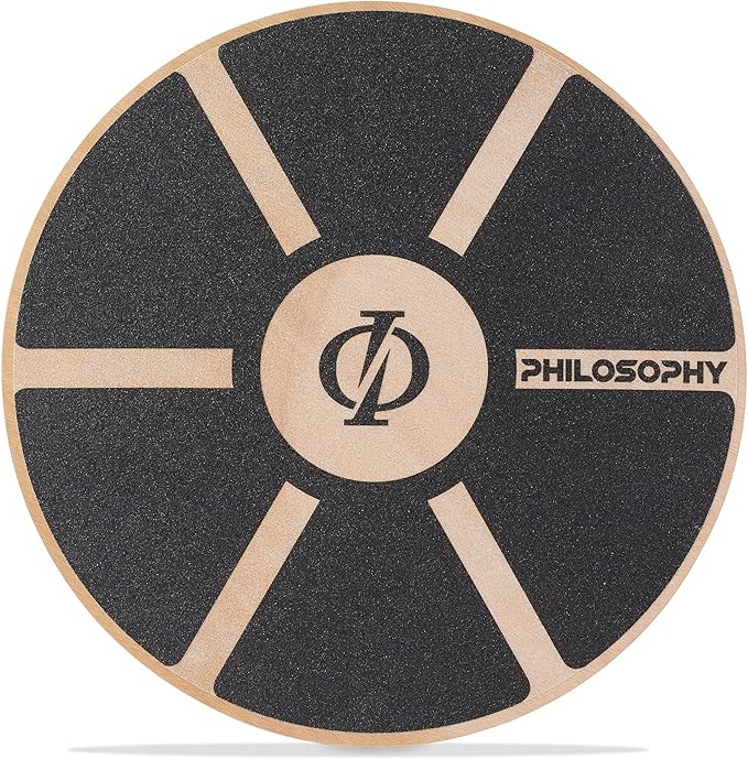 Philosophy Gym Wobble Board - Round Wooden Balance Board - Exercise Balance Trainer