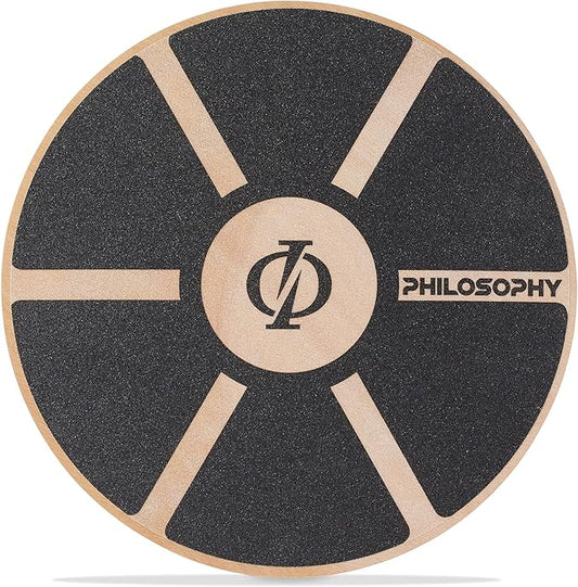 Philosophy Gym Wobble Board - Round Wooden Balance Board - Exercise Balance Trainer