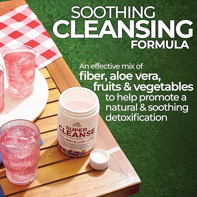 Country Farms Super Cleanse, Super Juice Cleanse, Supports Healthy Digestive System, 34 Fruits and Vegetables with Aloe, Promotes Natural Detoxification, Drink Powder, 14 Servings, 9.88 Ounce