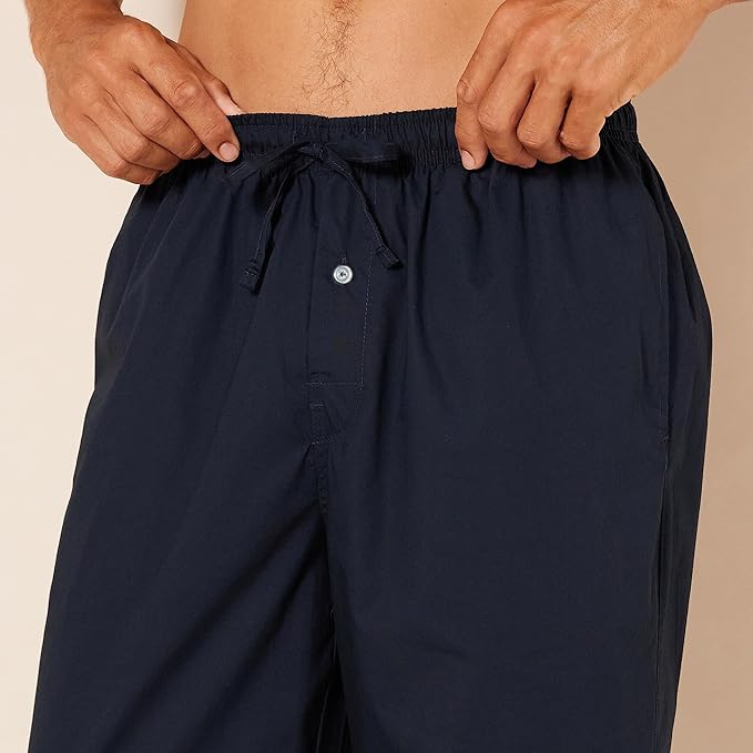 Amazon Essentials Mens Straight-Fit Woven Pajama Pant with Pockets
