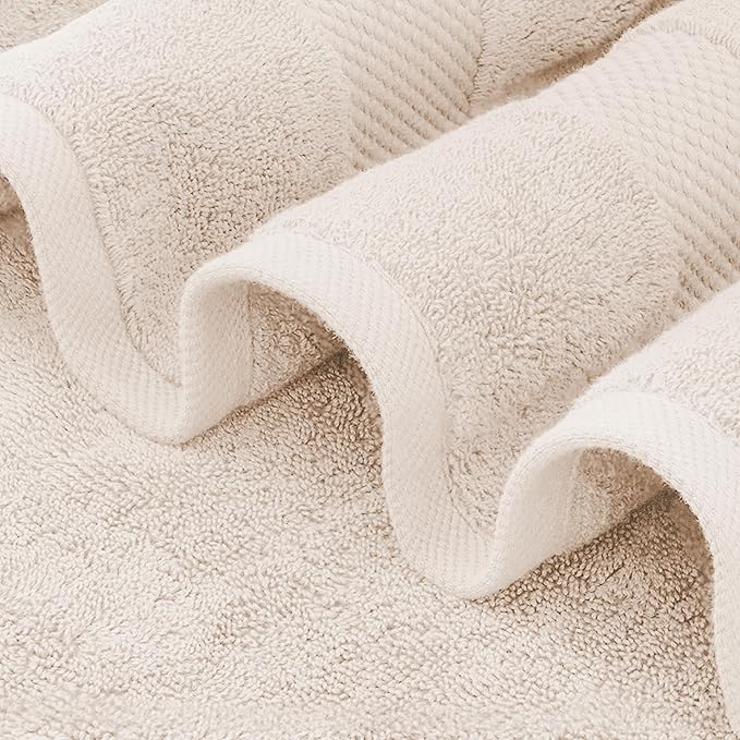 Delara 100% Organic Cotton Towels 650 GSM Plush Feather Touch Quick Dry Bath Sheet, Pack of 4 GOTS Certified, Oeko-Tex Green Certified, Organic Cotton Bath Sheet, 36"X70"