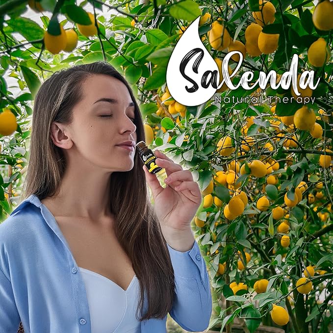 Lemon Essential Oil by Salenda -100% Pure, for Diffuser, Cleaning, Massage, Skin & Hair Care-0.34 Fl Oz (10 ml)