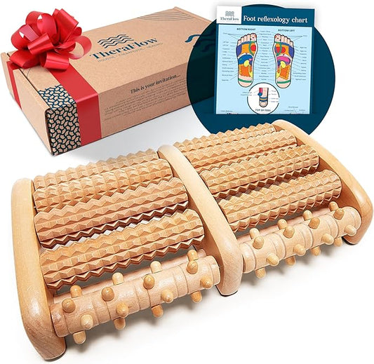 Theraflow Foot Roller for Plantar Fasciitis Relief | Feet Massage Gift for Women and Men | Foot Massager for Neuropathy, Reflexology and Deep Tissue Muscle Massage | Relaxing Gifts for Mom and Dad
