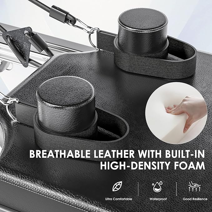 DlandHome Pilates Reformer, Foldable Pilates Reformer Machine with Springs & Resistance, Suitable for Advanced and Beginners Users Adjustable Pilates Equipment for Full-Body Home Workout Up to 330 lbs