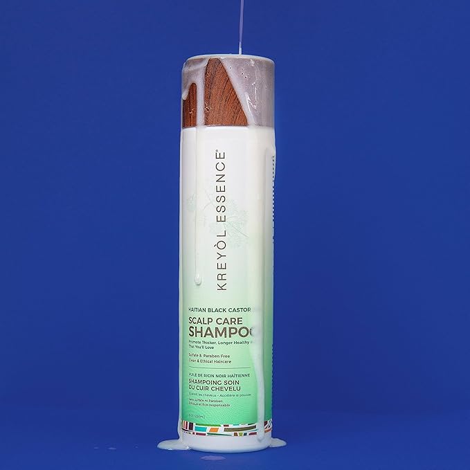 Kreyol Essence Growth Duo - Haitian Black Castor Oil Original 2 Oz + Scalp Care Shampoo with Rosemary Mint and Haitian Black Castor Oil (Oz