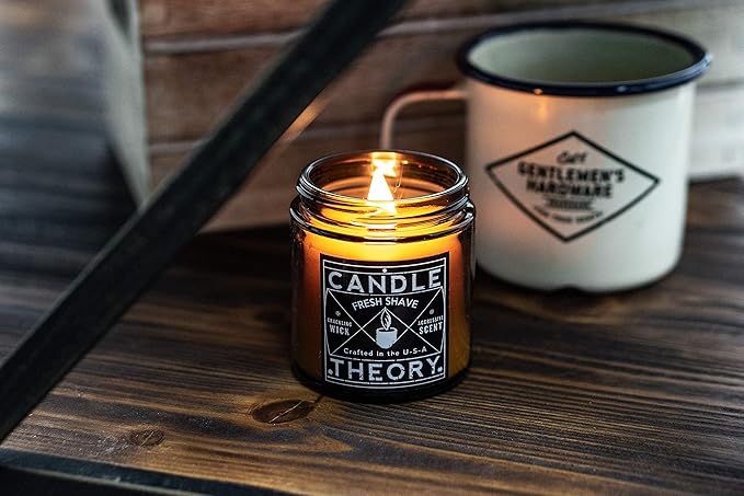 Scented Candle Gift Set with Crackling Wood Wicks 3, 4oz Candles, Misty Falls, Alpine Spruce, Spring Meadow - Designed for Both Men Women, Man Cave Decor Wood Wicks Candle Candles for Home