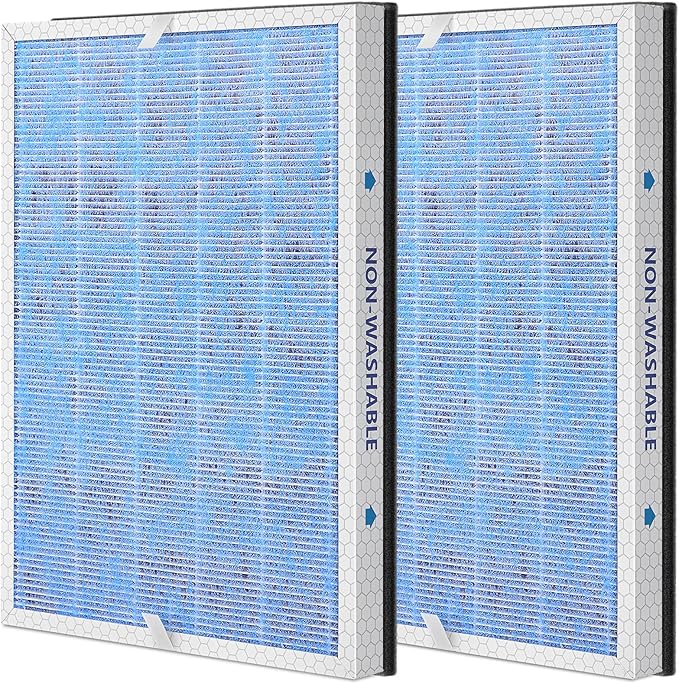 MSA3 Replacement Filter, Compatible with Membrane Solutions MSA3/MSA3S Air Purifier,【Upgraded】3-in-1 Filter, 2-Pack - Standard Version