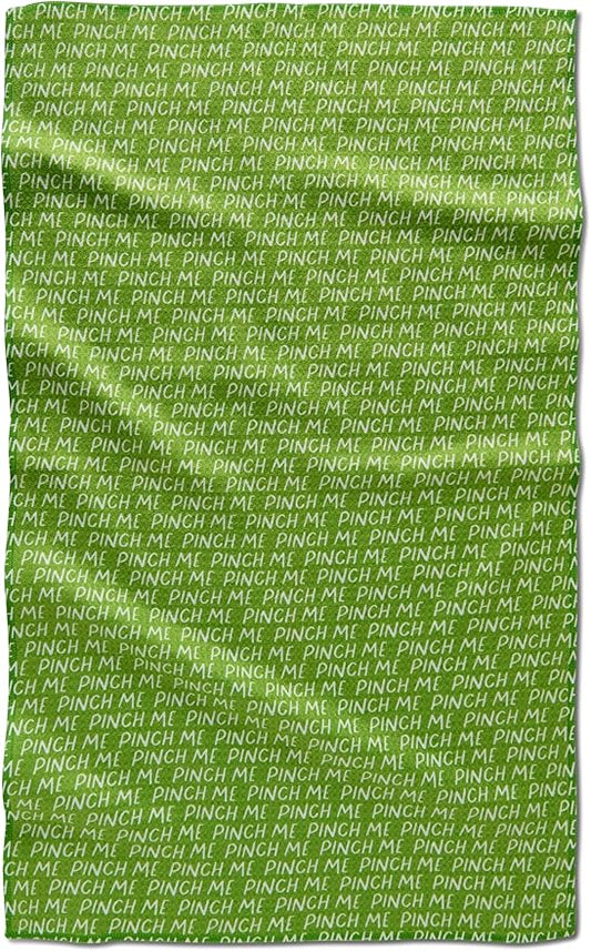 GEOMETRY St. Patrick’s Day Kitchen Towels - Quick Dry Microfiber Cloth Dish Towels for Kitchen Drying - Premium Quick Dry St Patrick's Day Tea Towel - Pinch Me