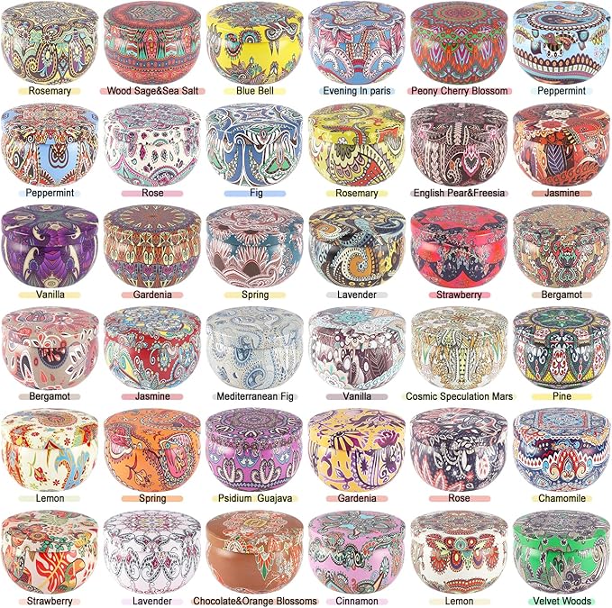 36 Pack Christmas Scented Candles Set for Home, Relaxing Stress Relief, Aromatherapy - Natural Soy Wax and Fragrance - Gifts for Women, Mom, Best Friend, Wife, Birthday