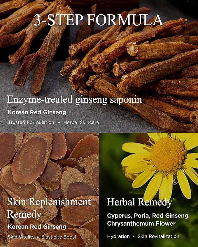 Bon Yeon Jin Korean Red Ginseng Eye Cream Duo Set - Anti-Aging Treatment for Dark Circles Fine Lines with Ceramide and Shea Butter, Intensive Skincare, 1.01 oz.