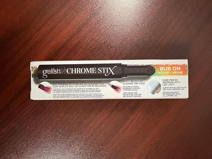 Gelish Chrome Stix, Chrome Nail Powder, Nail Art for Stunning Metallic Finish, Long-Lasting, Easy Application, Perfect for Professional and At-Home Use (Magenta Chameleon, 0.5g)