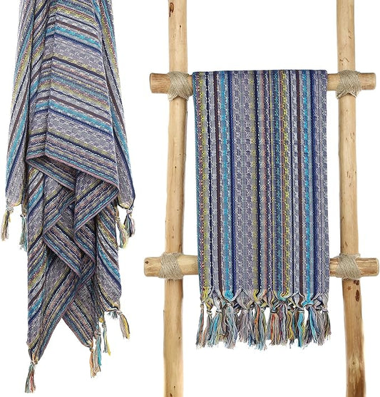 Cacala Pestemal Turkish Beach Towel Highly Absorbent Quick and Easy Dry Soft and Comfortable for Bath, Spa, Pool, Gym and Yoga 100% Cotton 37 x 70