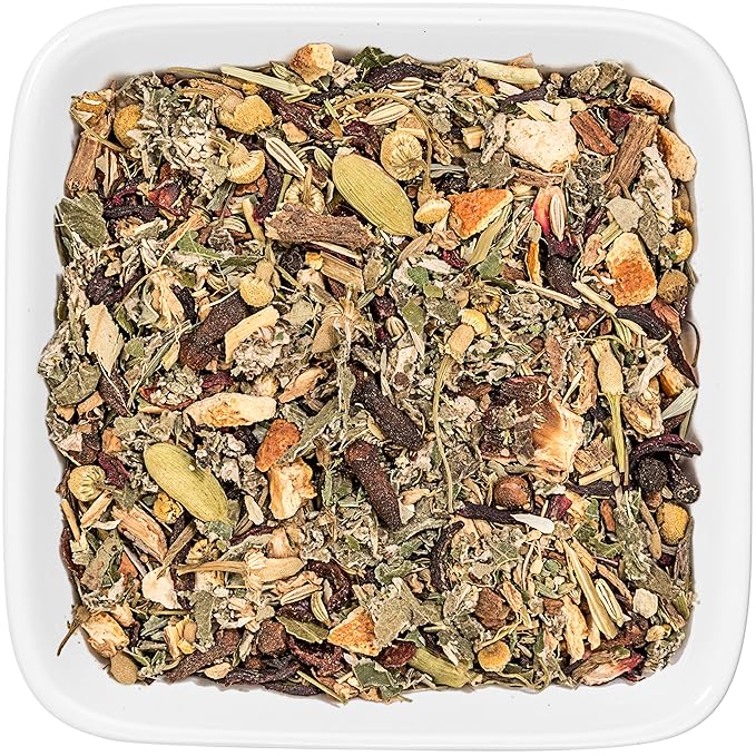 Tealyra - Calm Down - Nirvana - Chamomile Ginger Hibiscus - Wellness and Relaxing Herbal Loose Leaf Tea - Detox Tea - Caffeine-Free - All Natural - 110g (4-ounce)