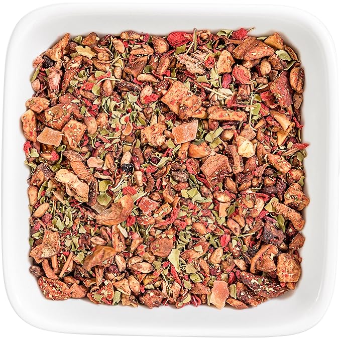 Tealyra - Pomegranate Raspberry - Fruity Herabl Loose Leaf Tea - Vitamins and Antioxidants Rich - Hot and Iced Tea - All Natural - Caffeine-Free - 112g (4-ounce)